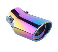 RORVECQ Terminale Di Scarico Rotondo In Acciaio Inox Cromato Per Veicoli Universali Ingresso 60mm(Curva)