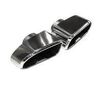 RORVECQ Terminale Scarico Quadrato Acciaio Inox 304 Per B&MW X3 G01 X4 G02 2019 2020 M40i Upgrade(Argento)