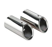 RORVECQ Terminali Scarico Acciaio Inox Per A3 A4 B8 A6 C6 A5 Q5 Q7 Q3 A1 A8 76mm Accessori Auto(Argento,2 PZ)