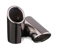 RORVECQ Terminali Scarico Acciaio Inox Per A3 A4 B8 A6 C6 A5 Q5 Q7 Q3 A1 A8 76mm Accessori Auto(NERO,2 PZ)