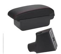 RORVECQ Vanità Bracciolo Centrale Dettagli Interni Pezzi Di Retrofit Per Toyota Per Yaris Ibrida 2015 2016 2017 2018 2019 2020 2021-2023(C1 Nero rosso NO USB)
