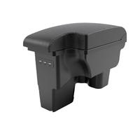 RORVECQ Vanità Bracciolo Pezzi Interni Retrofit Bracciolo Auto Scatola Di Archiviazione Per Toyota Per Hilux(B2 Black line leather)