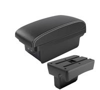 RORVECQ Vanità Bracciolo Scatola Di Immagazzinaggio Dettagli Interni Modificati Per Peugeot 307 I 2001 2002 2003 2004 2005 2006 2007 2008(B3 Nero bianco 3USB)