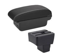 RORVECQ Versione Skyactiv Bracciolo Auto Scatola Di Stoccaggio Accessori Auto Per Mazda CX-3 Bracciolo Retrofit Per Mazda 2(B3 Nero bianco 3USB)