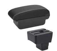 RORVECQ Versione Skyactiv Bracciolo Auto Scatola Di Stoccaggio Accessori Auto Per Mazda CX-3 Bracciolo Retrofit Per Mazda 2(C3 Nero bianco SENZA USB)
