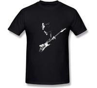 Rory T-Shirts Gallagher Cotton Men's T-Shirts Short Sleeve Tees Tops Clothing Black L