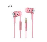 (Rosa) 1 cuffia colorata Super Bass Crack cablata con pulsante e microfono vivavoce Samsung