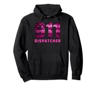 Rosa 911 Dispatcher Bandiera Americana Felpa con Cappuccio