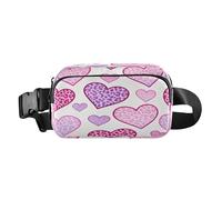 Rosa a forma di cuore stampa leopardo moda running marsupio per le donne uomini resistente all'acqua con cinghia regolabile per viaggi palestra lavoro accessori para correr mujer