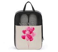 Rosa Acquerello Forma di Cuore Palloncini Borsa Scarpa per Viaggi Uso quotidiano Anti-polvere Portascarpe Da Golf Sacchetto di Scarpe