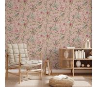 Rosa Arrossire Parati - Glitter Metallico Floreale Animali Geometrico Panel &