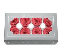 Rosa artificiale conservata di classe 4-5 cm, rose naturali eterne vere, di alta qualità, rosa immortale dura dai 3 ai 5 anni per la festa della mamma, San Valentino, regali di compleanno, decorazione