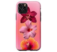 Rosa Aura Gradiente Hibiscus Fiore Estetica Custodia per iPhone 11 Pro