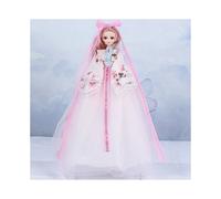 (Rosa) Bambola giocattolo alla moda splendidamente progettata con farfalla per matrimonio Barbie per ragazze