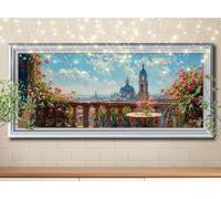 Rosa,Berlino Kit Pittura Diamante Mosaico Fai Da Te,5D Diamond Painting Adulti Grandi 100x250cm,Strass Ricamo a Punto Croce Painting con Numeri,Diamond Painting Bambina per Decorazione Casa 59E-4050