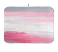 Rosa Bianco Grigio Inchiostro Pittura di Arte Riutilizzabile Asciugatura Piatto Mat 18x24 Rettangolo Grande Vassoio Scolapiatti Decorativo Home Decor Essentials