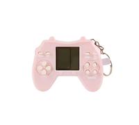 (Rosa) Blocco Tetris Blast Mini Gamepad Giocattolo Retro Portachiavi Elettronico Ornamenti da Appendere