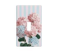 Rosa Blu Ortensia Fiori Vintage Estetica Interruttore Della Luce Copertura Decorativo Singolo Toggle 1 Gang Piastra Da Parete per Cucina Agriturismo Camera Da Letto Bagno Arte Decor