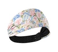 Rosa Blu Vintage Rose Raffreddamento cravatta fascia per le donne Elastici per capelli per i capelli delle donne per Atletica Sport basket Pallavolo cintas para el cabello