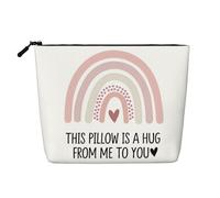 Rosa Boho Arcobaleno Questo Cuscino è un Abbraccio da Me a Te Borsa Cosmetica Borsa Trucco Divertente per Donne Regali di Natale Compleanno Accessori da Toeletta