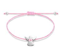 Rosa Bracciale Angelo Custode, Regolabile Braccialetto con Angelo Custode, Bracciale con Angelos, Braccialetto Portafortuna per Donne Ragazze, Braccialetto Angelo per Regalo di Comunione, Battesimo