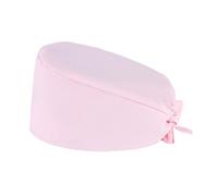 (rosa) Cappello da infermiere/dottore con cuffia da dentista in spugna assorbente per il sudore integrata