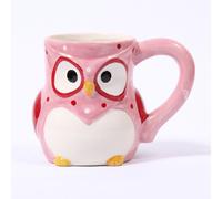 Rosa Ceramica a Pois Gufo Mug