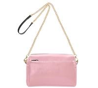 Rosa chiaro Tinta unita pura pianura moda borsa a tracolla per donna borsa in pelle vegana per adolescenti zip borse a mano a tracolla