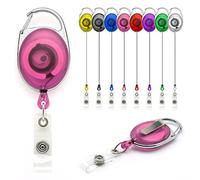 Rosa Clip a Bobina Retrattile Yoyo Porta Badge con Portachiavi a Moschettone per Carta d'identità di LanyardsTomorrow ID a scomparsa porta mulinello Unità singola 1 pz