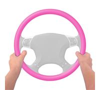(Rosa) Coprivolante elastico universale per auto in silicone, consistenza morbida, multicolore, protezione