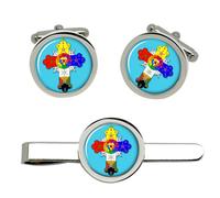 Rosa Croce Cristiano Gemelli E Fermacravatta Set