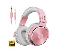 (Rosa) Cuffie Oneodio Over Ear Hi-Fi Studio DJ Cuffie cablate con display Cuffie da gioco musicali