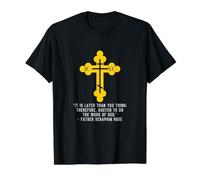 Rosa dei Serafini Cristiani Ortodossi Orientali Maglietta con Stampa Grafica Economica, Uomo, Nero, M