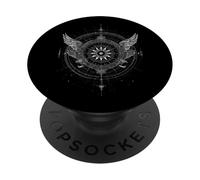 Rosa dei Venti Ali d'Angelo Celeste Mistica PopSockets PopGrip Adesivo