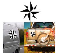 Rosa Dei Venti Due Colori, Adesivo In Vinile