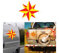 Rosa Dei Venti Due Colori, Adesivo In Vinile