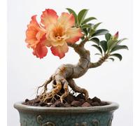 Rosa del deserto in Vasca-Colore Vivido/Decorazione per Casa e Giardino/per Ogni Spazio/Resistente e Facile da Curare(OPVDJD)-B-4 Rhizome