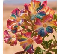 Rosa del deserto in Vasca:Colore Vivido/Decorazione per Casa e Giardino/per Ogni Spazio/Resistente e Facile da Curare-C-2 Rhizome