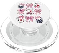 Rosa dell'arco della civetta della ragazza del giocatore d'azzardo del casinò del giocatore di poker PopSockets PopGrip per MagSafe