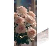 Rosa Diamond Painting Grandi Dimensioni 50x100cm, Rosa Diamond Art Kit Completo Disegni con Perline da Attaccare Pittura Diamante 5D DIY per Adulti e Bambini Regalo, Decorazioni Casa 2Z-1094