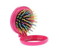 Rosa Donne Mini Rotondo Pieghevole Pettine Con Specchio Compatto Viaggio Spazzola Per Capelli Pop Up Decor Candy-Colored Clamshell Airbag Pettine Spazzole Per Capelli Strumenti di Styling