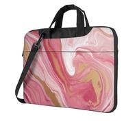 Rosa E Bianco Marmo Borsa Del Computer Portatile Caso Del Computer 15.6 Pollice Borse Del Computer Imbottito Della Copertura D