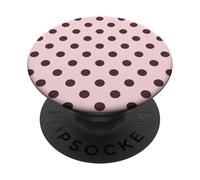 Rosa e Marrone Polka Dot Estetica Carino Grande Polkadot PopSockets PopGrip Adesivo