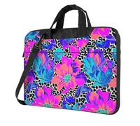 Rosa E Neon Fiore Blu Sacchetto Del Computer Portatile Del Computer Portatile 15.6 Pollice Borse Del Computer Imbottito Della Copertura Del Man