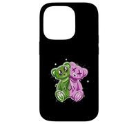 Rosa e Verde Stay On My Good Side Grafica verde e rosa Custodia per iPhone 14 Pro