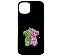Rosa e Verde Stay On My Good Side Grafica verde e rosa Custodia per iPhone 15 Plus
