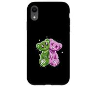 Rosa e Verde Stay On My Good Side Grafica verde e rosa Custodia per iPhone XR
