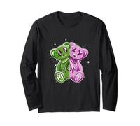 Rosa e Verde Stay On My Good Side Grafica verde e rosa Maglia a Manica