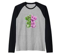 Rosa e Verde Stay On My Good Side Grafica verde e rosa Maglia con Maniche Raglan
