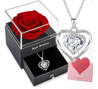 Rosa Eterna Natural Preservada,Rosa Stabilizzata Vera Scatola ,Fiori Conservata,Donna Regalo per Lei per la Festa della Mamma, Compleanno, Anniversario, san valentino Regalo per Fidanzata, Moglie